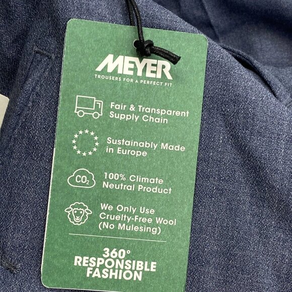 NEW MEYER Exclusive “Bonn” Modern Fit Stretch Dress Pants – Size 34 - Picture 4 of 10